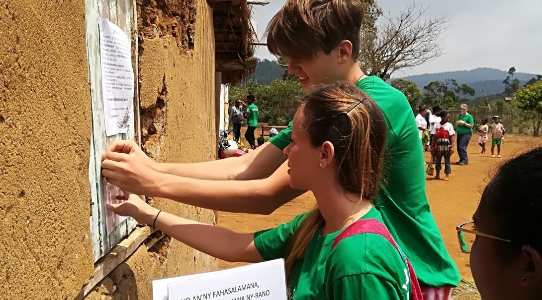 Interns help spreading plague awareness as part of their public health internship in Madagascar with Projects Abroad. Projects Abroad interns spreading plague awareness during their public health internship in Madagascar.